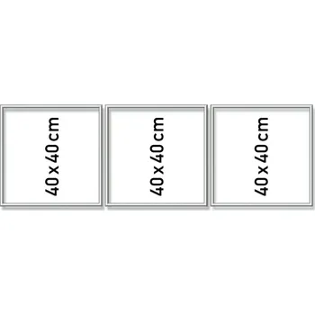 Desková hra Schipper Malování podle čísel - Hliníkový rám Triptych 40x120cm - stříbrný