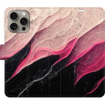 Pouzdro na mobilní telefon Flipové pouzdro iSaprio - BlackPink Marble - iPhone 15 Pro Max