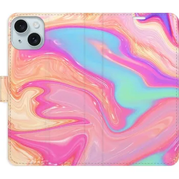 Pouzdro na mobilní telefon Flipové pouzdro iSaprio - Abstract Paint 07 - iPhone 15 Plus