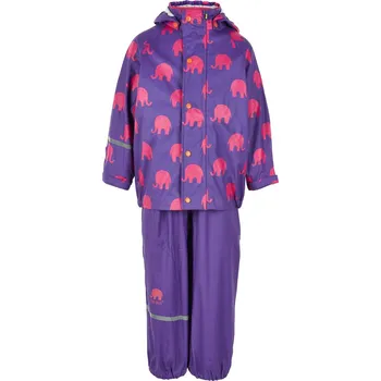Kojenecká kombinéza CELAVI SET DO DEŠTĚ CELAVI, SE SLONY, FIALOVÝ Velikost: 80