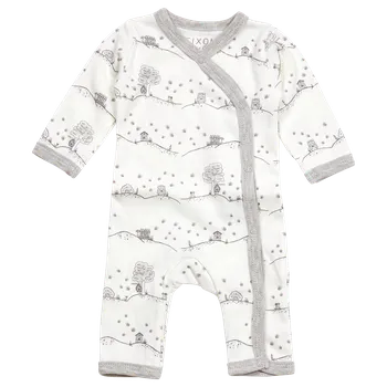 Kojenecký overall OVERAL FIXONI LITTLE BEE, S KRAJINKOU, BÍLÝ Velikost: 44