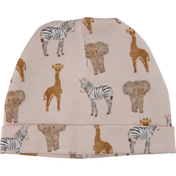 Kojenecká čepice FIXONI ČEPIČKA FIXONI, SE ZVÍŘÁTKY, RŮŽOVÁ Velikost: 62-68