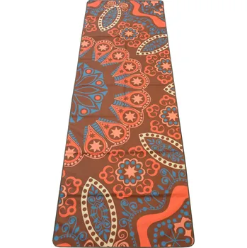podložka na cvičení Ručník na jógu Yoga Sport hnědá velká mandala