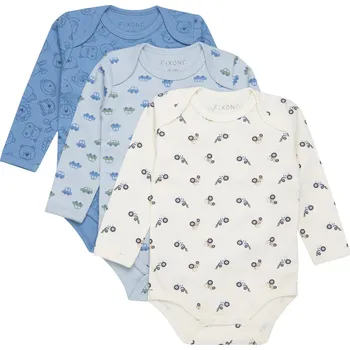 Kojenecký body BODY FIXONI KOJENCKÉ 3 KS, S AUTY Velikost: 56