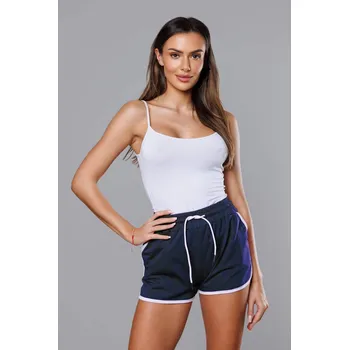 Dámské kraťasy Granátové běžecké kraťasy s volnými nohavicemi a kontrastním lemem od J.STYLE, odstíny modré XL (42) i392_21977-53