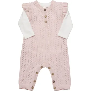 Kojenecká souprava FIXONI SET FIXONI, PLETENÉ KALHOTY A BODY, MAGANO CALCITE Velikost: 74