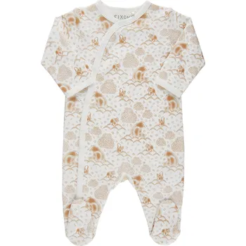 Kojenecký overall FIXONI OVERAL FIXONI, SE ZVÍŘÁTKY, BÍLÝ Velikost: 74
