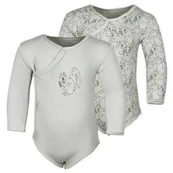 BODY FIXONI ZAVINOVACÍ, 2 KS, S VEVERKAMI, BAVLNA Velikost: 50