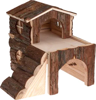 Dvoupatrový domek pro morčata dřevěný 30 x 20 x 30 cm
