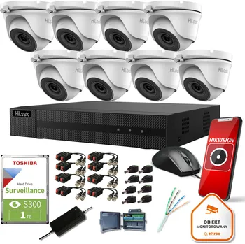 Kompletní kamerový systém Sledovací sada 8 kamer Hilook TVICAM-T5M s rozlišením 5 MPx a 1TB diskem