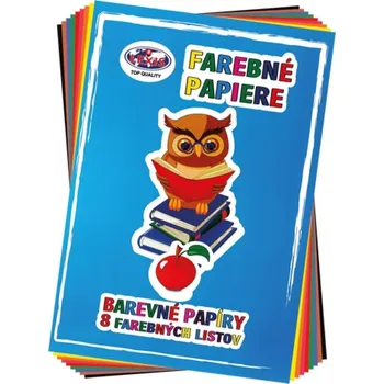 Barevný papír Barevné papíry nelepicí 8 listů