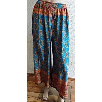 Dámské džíny Dámské široké kalhoty zelená oranž