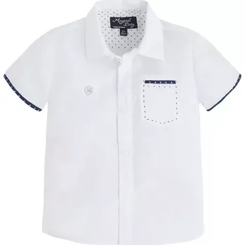 Chlapecká košile Chlapecká košile s krátkým rukávem Mayoral 1154-84 Blanco velikost 92