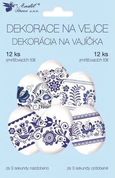 Velikonoční dekorace Anděl Přerov 7754 smršťovací dekorace na vejce ornamenty/modré