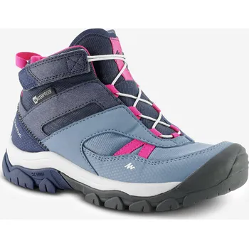 Pánské tenisky QUECHUA Dětské turistické kotníkové nepromokavé boty Crossrocs modré 29 MODRÁ|ŠEDÁ