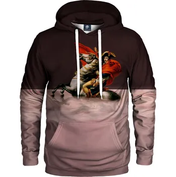 Pánská mikina Unisex mikina s kapucí Deer Water Bonaparte H-K AFD947 starorůžová - Flike S