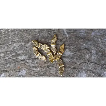 Materiál na výrobu šperku Andělská křídla 21x6,5x2,5mm zlatá