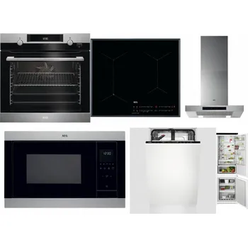 Set domácích spotřebičů AEG Mastery SteamBake BCK455350M + AEG Mastery SenseFry IAE64431FB + AEG Mastery DBB5660HM + AEG Mastery MSB2547D-M + AEG Mastery GlassCare FSE73407P + AEG TSC6M181ES