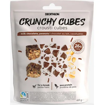 Protein DECATHLON Proteinové pralinky čokoládové s arašídy Crunchy cubes 40 g