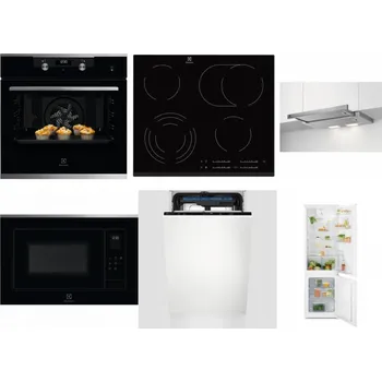 Set domácích spotřebičů ELECTROLUX KODEH70X + ELECTROLUX EHF6547FXK + ELECTROLUX LFP326S + ELECTROLUX LMS4253TMX + ELECTROLUX EEM23100L + ELECTROLUX LND5FE18S
