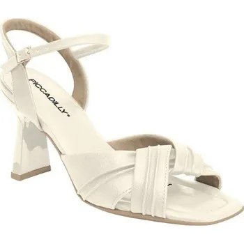 Dámské sandále Piccadilly 655119-4 Dámské sandály na podpatku bílé 39