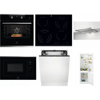 Set domácích spotřebičů ELECTROLUX KODEC75X2 + ELECTROLUX EHF6343FOK + ELECTROLUX LFP326S + ELECTROLUX LMS4253TMX + ELECTROLUX EEA27200L + ELECTROLUX LND5FE18S