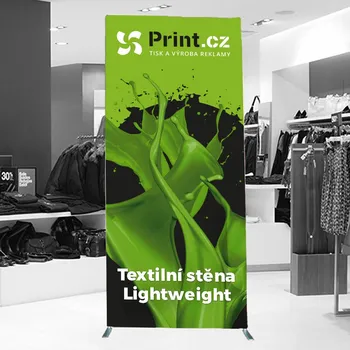 Textilní stěna Lightweight s tiskem, rovná, 85x228cm