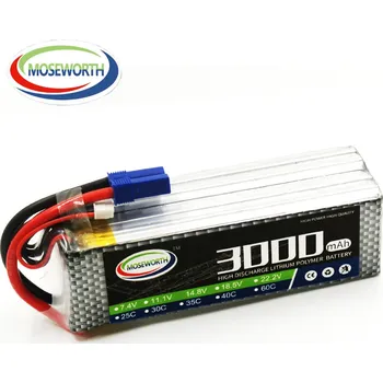 Akumulátor MOSEWORTH 6S RC baterie lipo 22.2v 3000mAh 25C Pro letoun rc letoun quadrotor 6s batteria AKKU