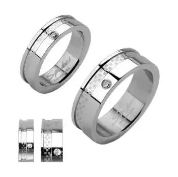 Prsten Ocelové snubní prsteny R-H1005