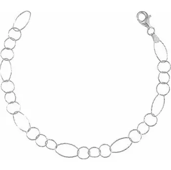 Náramek Stříbrný náramek oválky DC délka náramku 20cm