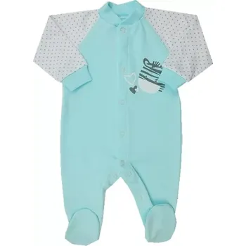 Dupačky Overal na spaní Zebra menthol Autex baby