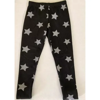 Dívčí legíny Topo dívčí zateplené legíny černé s bílými hvězdami velikost 152