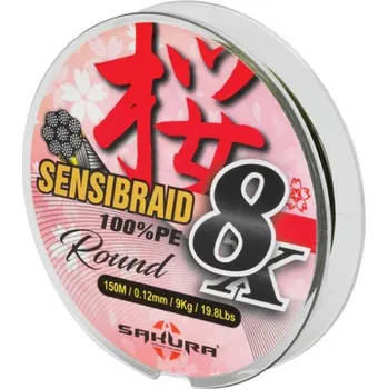 Splétaná Šnůra Sakura Sensibraid 8X 150m 0,08mm/6kg