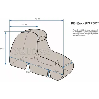 Pláštěnka na kočárek Big Foot
