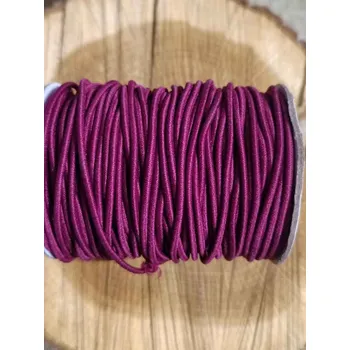 Textilie Kulatá pruženka Ø2 mm barva vínová