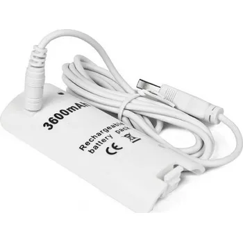 Dálkový ovladač Bílý nabíjecí kabel nabíjecí baterie 3600mAH pro dálkový ovladač Nintendo Wii