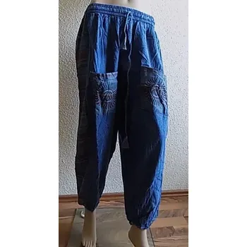 Dámské harémky široké modré