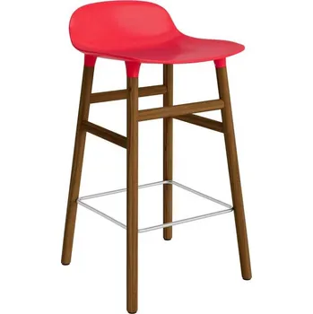 Barová židle Normann Copenhagen Barová židle Form 65 cm, bright red/walnut
