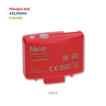 NICE prijímač zásuvný, 4 kanálový, 433,92MHz, pamäť na 1024 LoRa