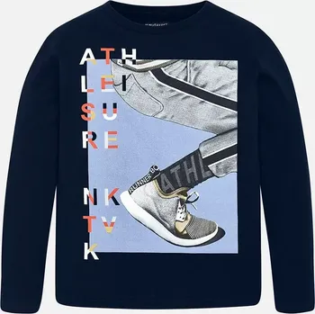 Chlapecké tričko Chlapecké triko dlouhý rukáv Mayoral 7010-81 tmavě modré velikost 160