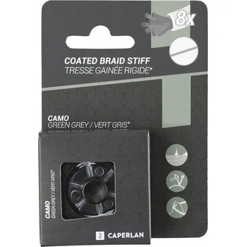 Lano CAPERLAN Návazcová šňůra s opletem na kaprařinu 20 m zeleno-šedá 35 lbs BÉŽOVÁ|KAŠTANOVÁ
