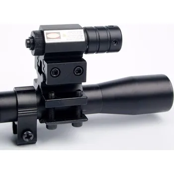 Airsoft 4x20 zbraňová optika Rozsah Tactical Kušecí puškohled s červeným bodovým laserem a 11mm držáky pro 22 kalibrů