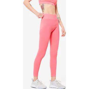 Dámské legíny DOMYOS Dámské fitness legíny 520 2XL RŮŽOVÁ
