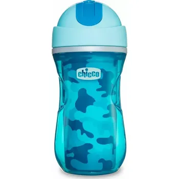 CHICCO Hrneček Sport termo s brčkem 266 ml 14m+ Modrý (06991.200v)