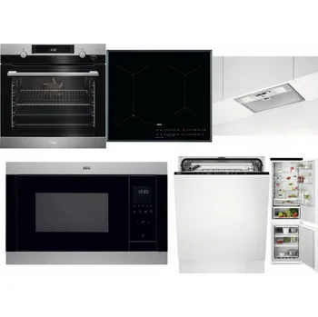 Set domácích spotřebičů AEG Mastery SteamBake BCK455350M + AEG Mastery SenseFry IAE64431FB + AEG DGB3523S + AEG Mastery MSB2547D-M + AEG FSK73607Z + AEG TSC6M181ES
