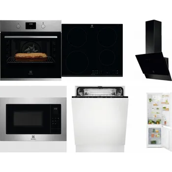 Set domácích spotřebičů ELECTROLUX KOFGH70TX + ELECTROLUX LIR60430 + ELECTROLUX LFV616K + ELECTROLUX EMS4253TEX + ELECTROLUX EEA27200L + ELECTROLUX LND5FE18S