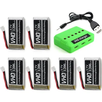 Nabíječka autobaterie Set Lipol 6 baterií a nabíječka VHO X5SC 1200mAh