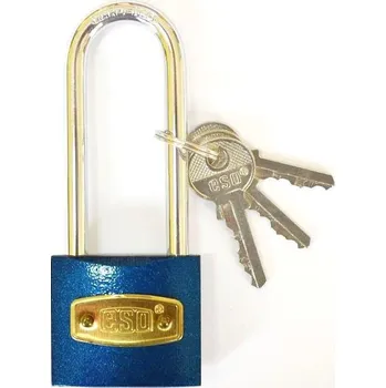 Visací zámek Zámek visací 38mm dlouhé oko Fe ESO 3 klíče