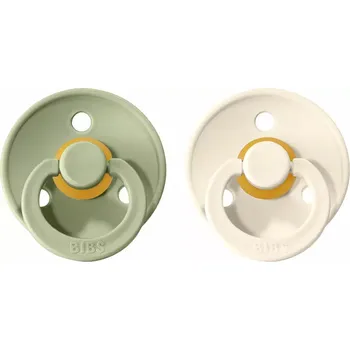 BIBS Colour dudlíky z přírodního kaučuku 2ks velikost 1 (0-6měs) Sage/Ivory