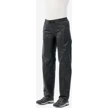 Snowboardové kalhoty QUECHUA Dámské turistické svrchní nepromokavé kalhoty Raincut L ČERNÁ